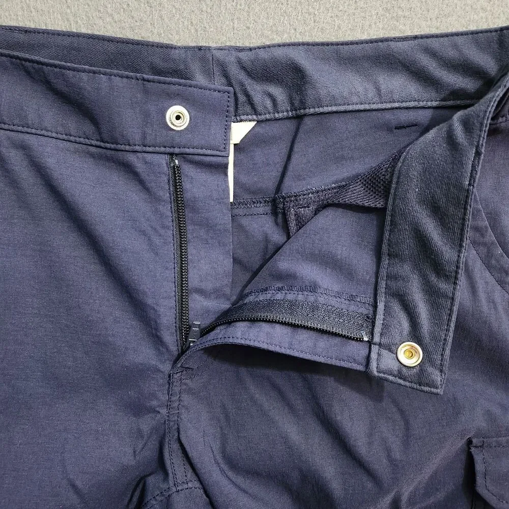 Duluth Trading Co Pants Women 16x31(28.5) Navy Blue Cargo Nylon Outdoor Hiking